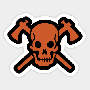 Skull Tomahawk Sticker